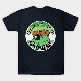 Pride Frog with a cowboy hat- Aromantic T-Shirt